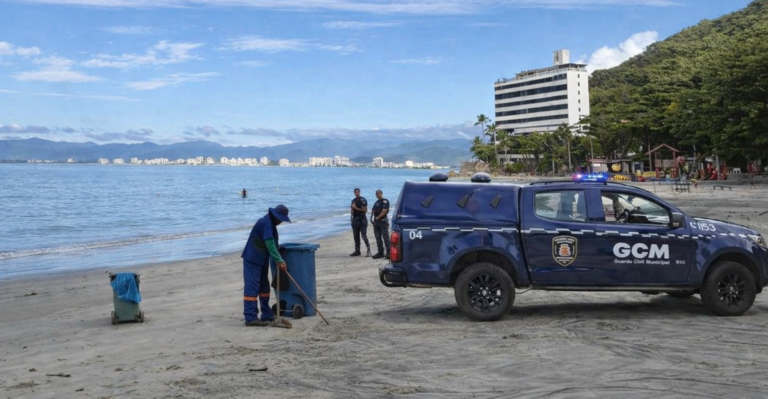 GCM truck at Martim de Sá beach2